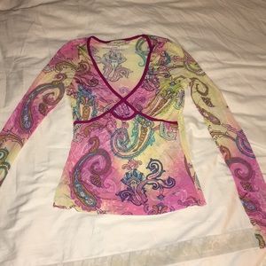 Etro multi colored long sleeve top